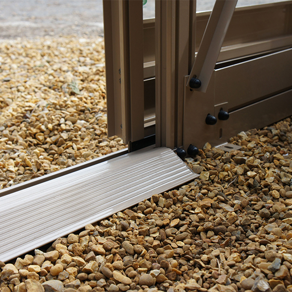 Elite Zenith Greenhouse low threshold door entrance at A1 Greenhouses