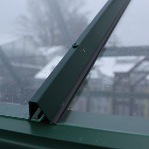 Greenhouse window latch - durable metal lock for greenhouse panels, ensuring security and weather protection in A1 Greenhouses structures.